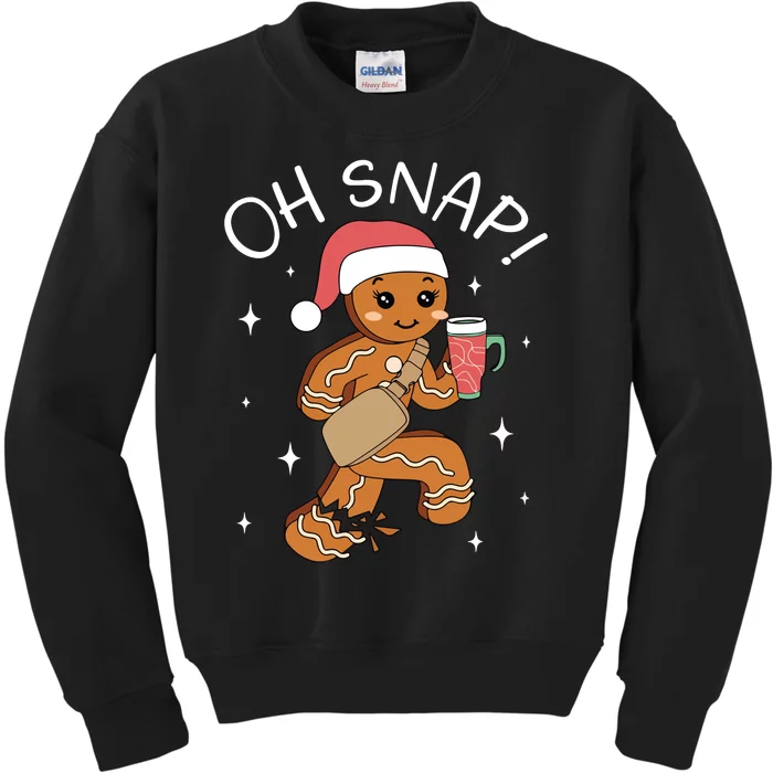 Oh Snap Gingerbread Christmas Kids Sweatshirt