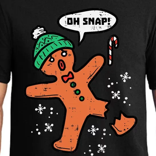 Oh Snap Gingerbread Man Funny Christmas Xmas Pajama Set