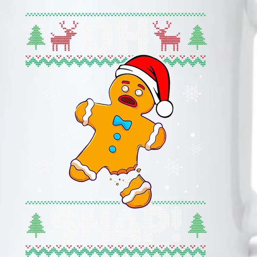 Oh Snap Gingerbread Man Christmas Funny Cookie Baking Xmas Black Color Changing Mug