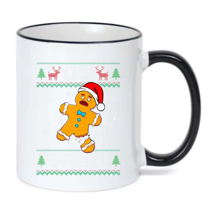 Oh Snap Gingerbread Man Christmas Funny Cookie Baking Xmas Black Color Changing Mug