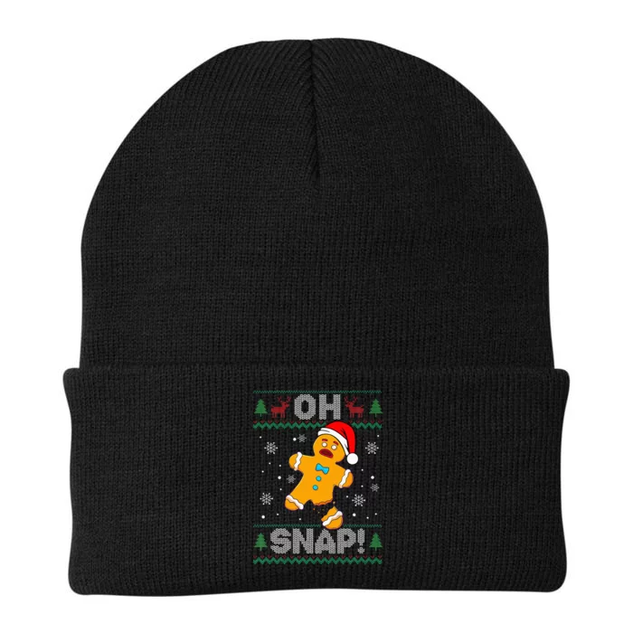 Oh Snap Gingerbread Man Christmas Funny Cookie Baking Xmas Knit Cap Winter Beanie