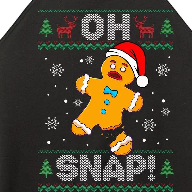 Oh Snap Gingerbread Man Christmas Funny Cookie Baking Xmas Women’s Perfect Tri Rocker Tank