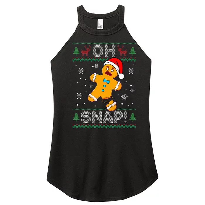 Oh Snap Gingerbread Man Christmas Funny Cookie Baking Xmas Women’s Perfect Tri Rocker Tank