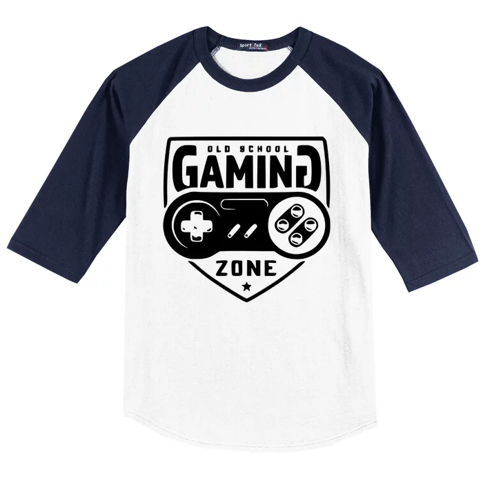 Old School Gaming Zone Baseball Sleeve Shirt