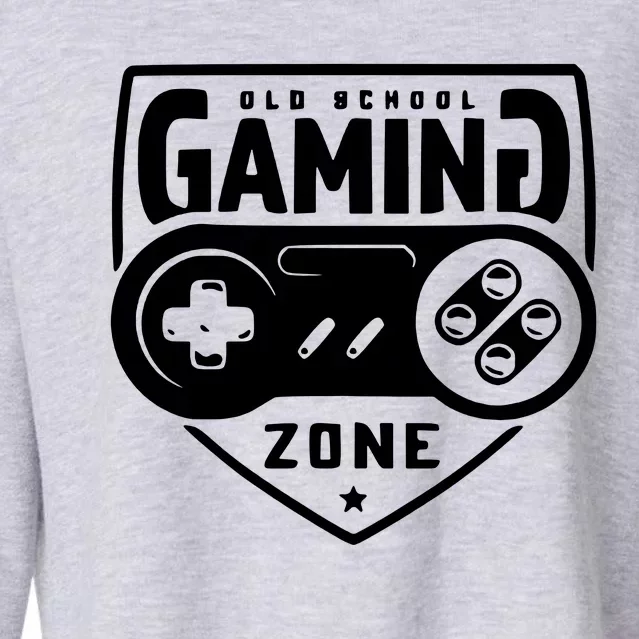 Old School Gaming Zone Cropped Pullover Crew