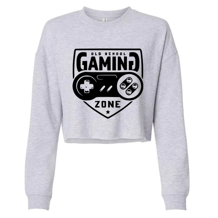 Old School Gaming Zone Cropped Pullover Crew