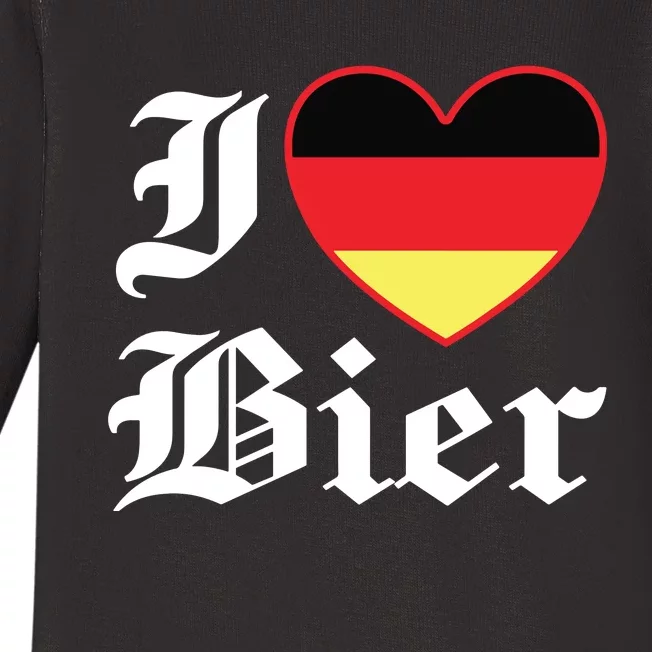 Oktoberfest Shirts German I Love Beer Octoberfest Baby Long Sleeve Bodysuit