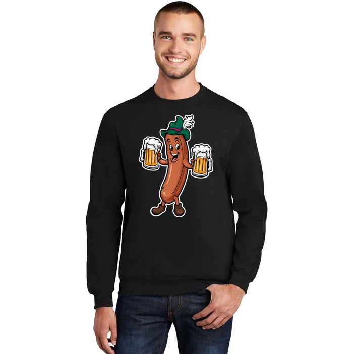 Oktoberfest Sausage Germany Lederhosen Bier Beer Sweatshirt