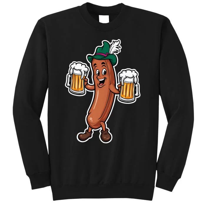 Oktoberfest Sausage Germany Lederhosen Bier Beer Sweatshirt