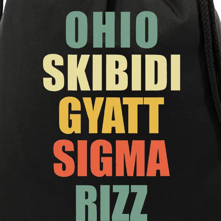 Ohio S.K.I.B.I.D.I Gyatt Sigma Rizz Drawstring Bag