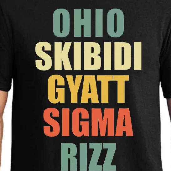 Ohio S.K.I.B.I.D.I Gyatt Sigma Rizz Pajama Set