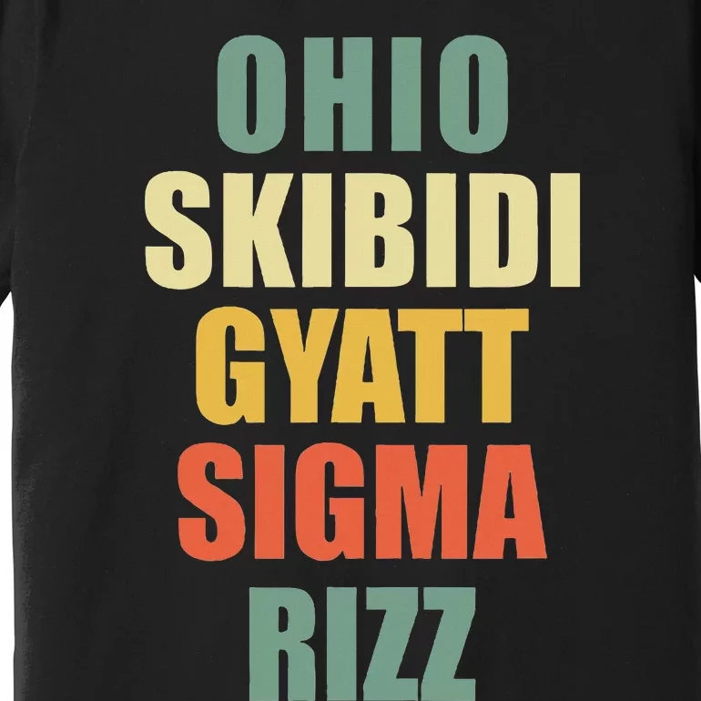 Ohio S.K.I.B.I.D.I Gyatt Sigma Rizz Premium T-Shirt