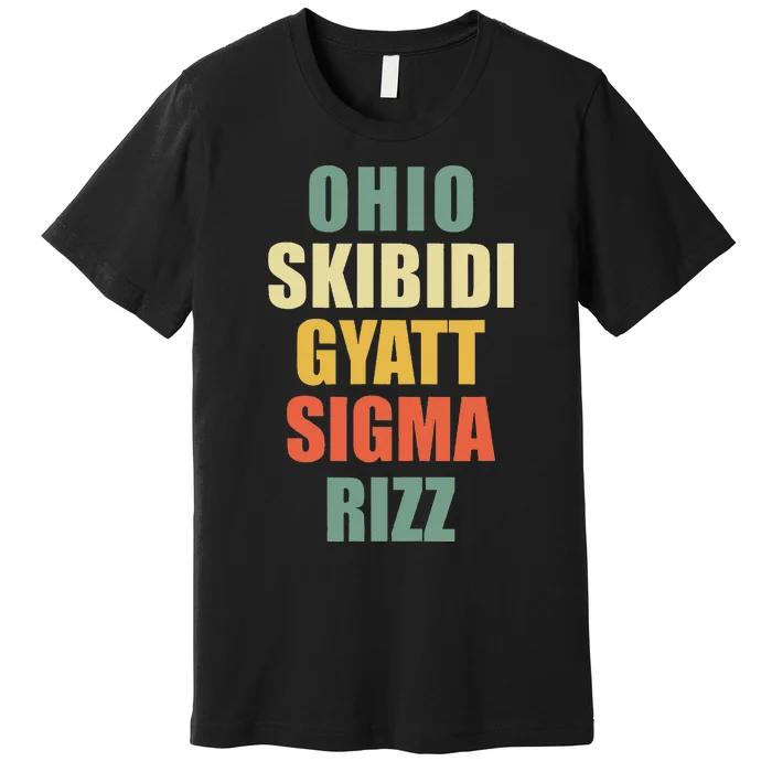 Ohio S.K.I.B.I.D.I Gyatt Sigma Rizz Premium T-Shirt