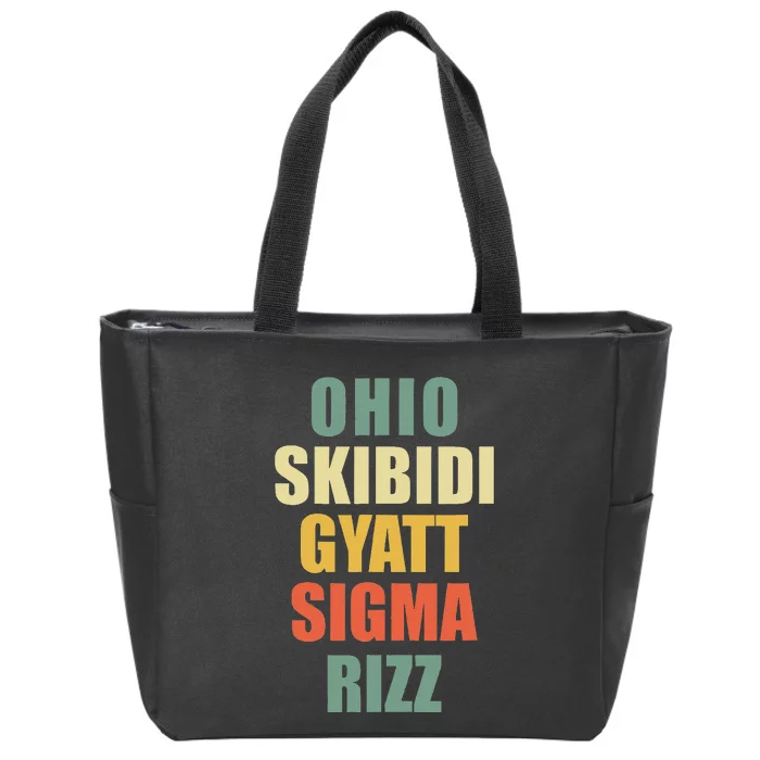 Ohio S.K.I.B.I.D.I Gyatt Sigma Rizz Zip Tote Bag