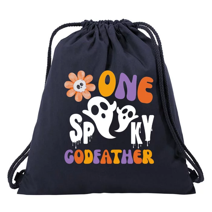 One Spooky Godfather Of The Birthday Halloween 1St Dad Gift Drawstring Bag