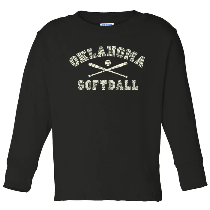 Oklahoma Softball Gear Toddler Long Sleeve Shirt