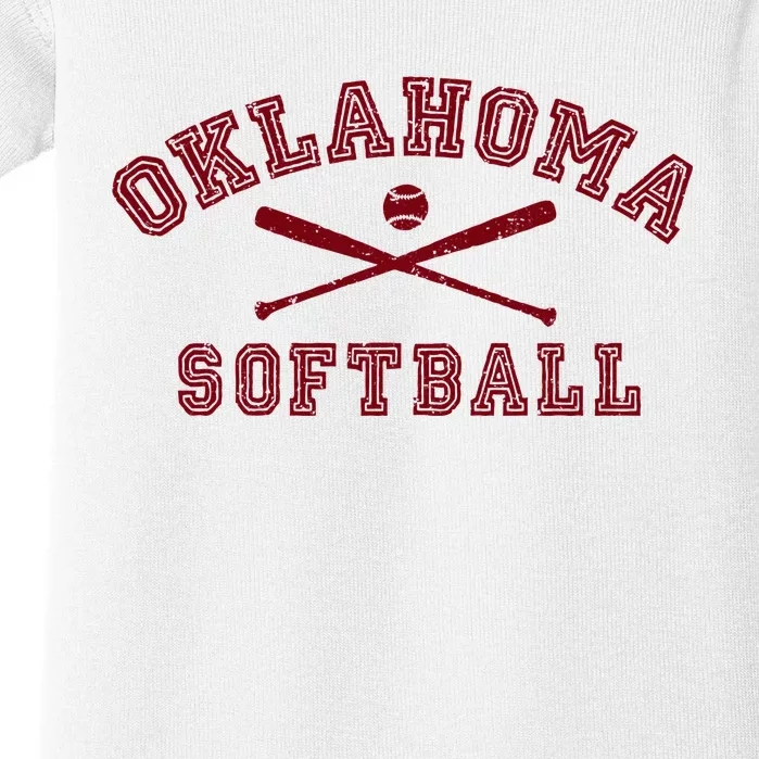 Oklahoma Softball Gear Hoodie Baby Bodysuit