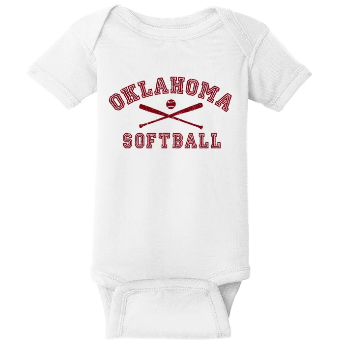 Oklahoma Softball Gear Hoodie Baby Bodysuit