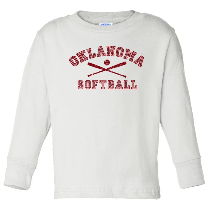 Oklahoma Softball Gear Toddler Long Sleeve Shirt