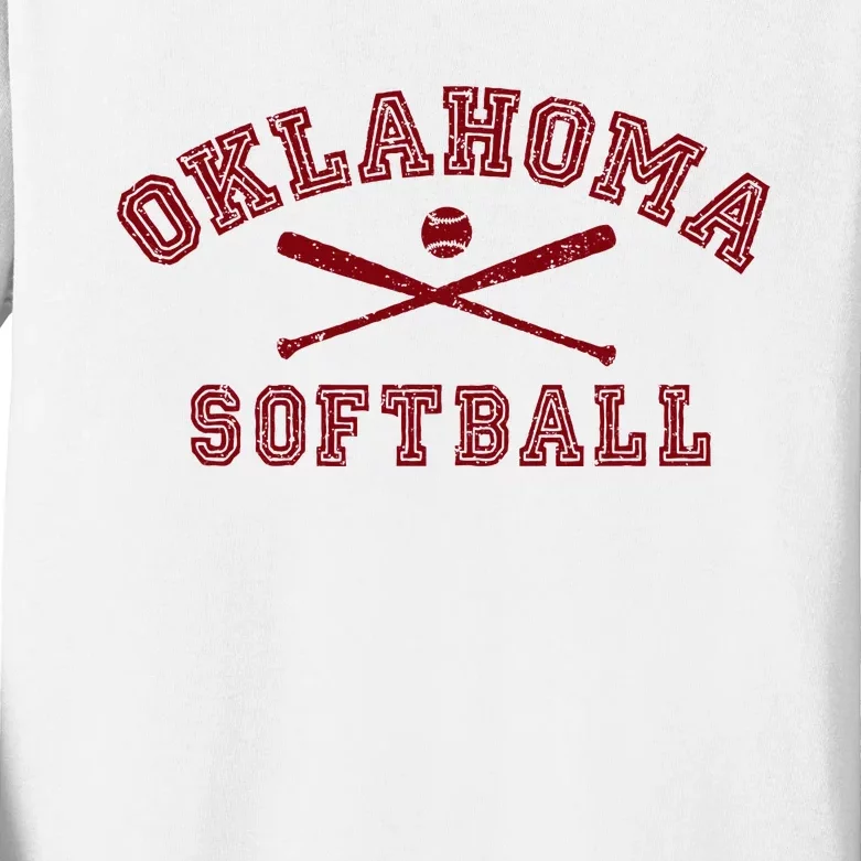 Oklahoma Softball Gear Kids Long Sleeve Shirt