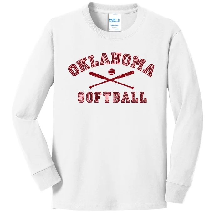 Oklahoma Softball Gear Kids Long Sleeve Shirt