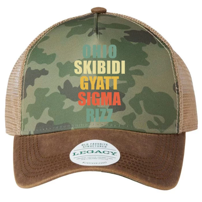 Ohio S.K.I.B.I.D.I. .Gyatt Sigma Rizz Legacy Tie Dye Trucker Hat