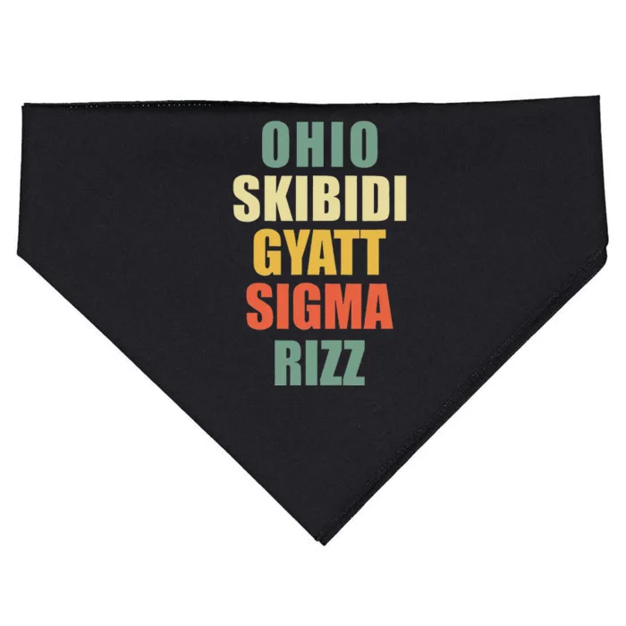 Ohio S.K.I.B.I.D.I. .Gyatt Sigma Rizz USA-Made Doggie Bandana