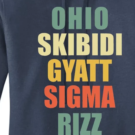 Ohio S.K.I.B.I.D.I. .Gyatt Sigma Rizz Women's Pullover Hoodie