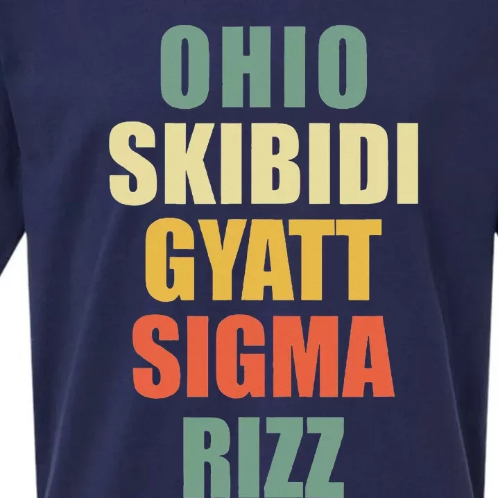 Ohio S.K.I.B.I.D.I. .Gyatt Sigma Rizz Sueded Cloud Jersey T-Shirt