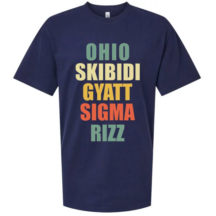 Ohio S.K.I.B.I.D.I. .Gyatt Sigma Rizz Sueded Cloud Jersey T-Shirt