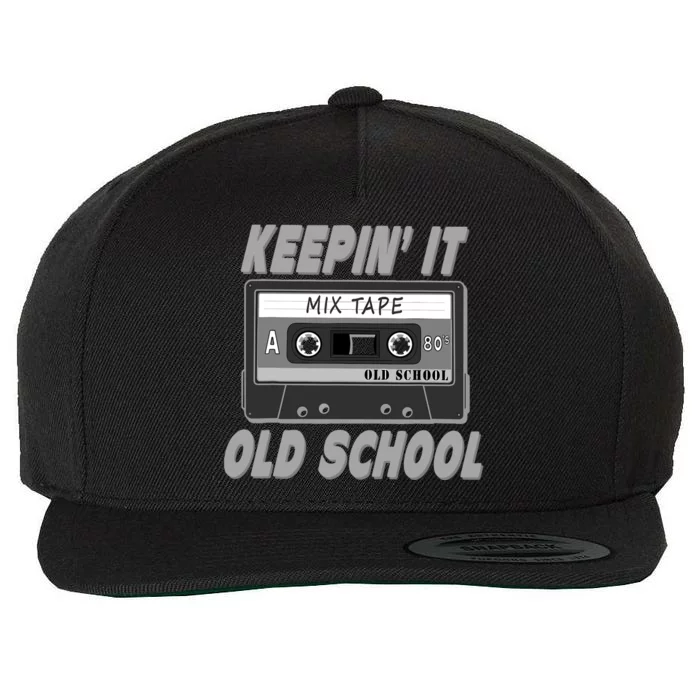 Old School Hip Hop 80s 90s Vintage Mixtape Cassette Tape Wool Snapback Cap