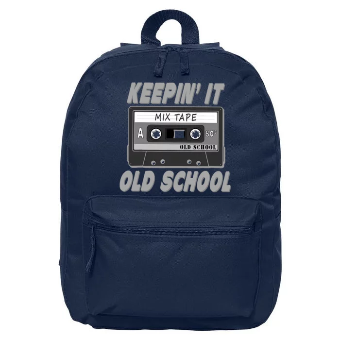 Old School Hip Hop 80s 90s Vintage Mixtape Cassette Tape 16 in Basic Backpack