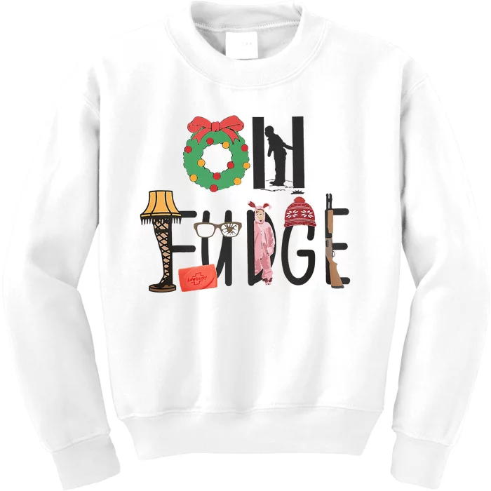 Oh Santa Hat Funny Christmas Story Family Christmas Kids Sweatshirt