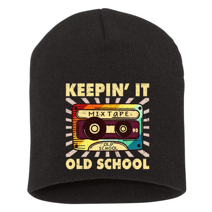 Old School Hip Hop 80s 90s Mixtape Short Acrylic Beanie