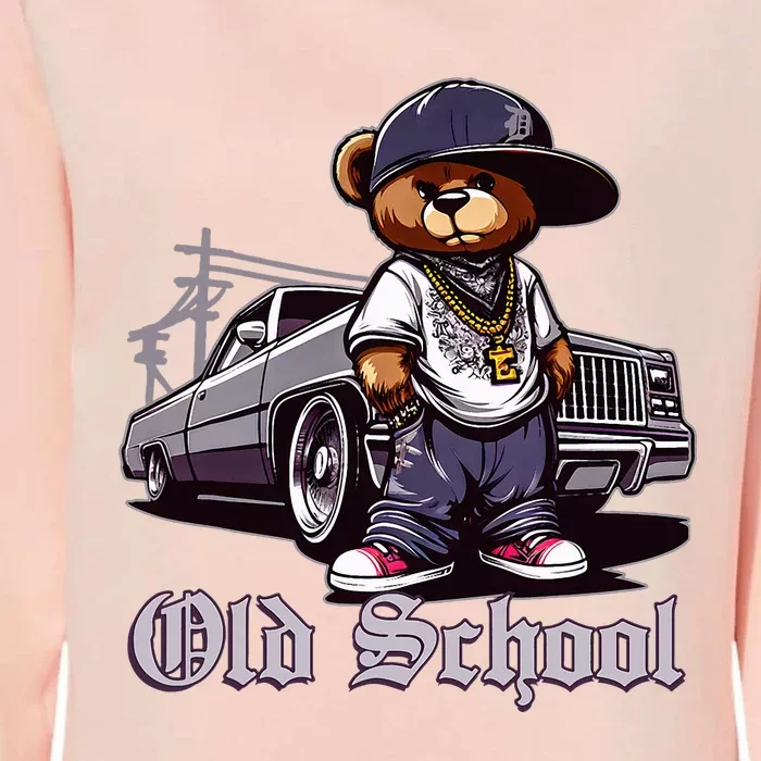 Old School Hip Hop Teddy Bear Lowrider Chicano Culture Cute Womens California Wash Sweatshirt