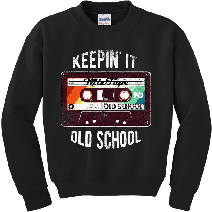 Old School Hip Hop 80s 90s Mixtape Graphic Kids Sweatshirt