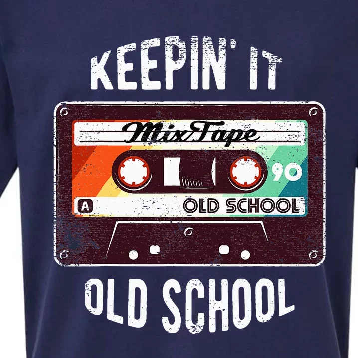 Old School Hip Hop 80s 90s Mixtape Graphic Sueded Cloud Jersey T-Shirt