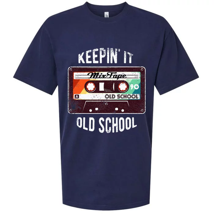 Old School Hip Hop 80s 90s Mixtape Graphic Sueded Cloud Jersey T-Shirt