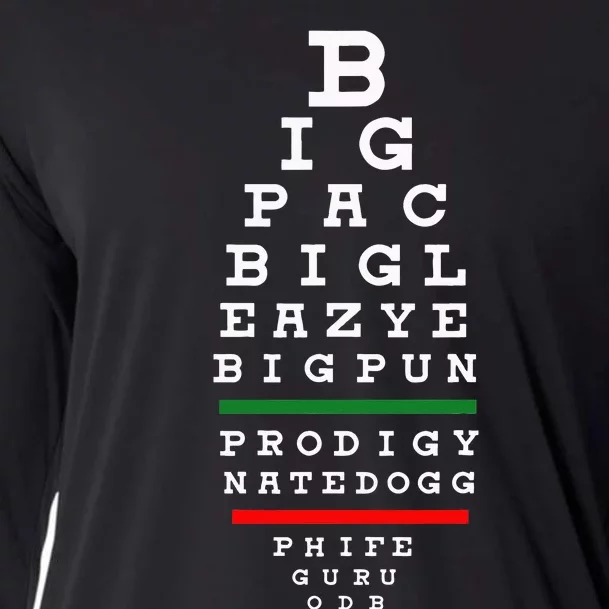 Old School Hip Hop Music Rap Legends Eye Chart 90s Hip Hop Cooling Performance Long Sleeve Crew