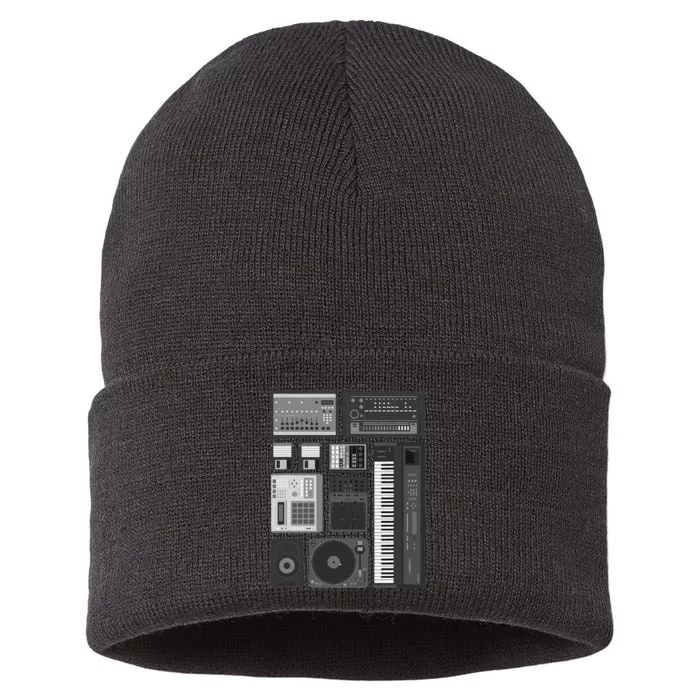 Old School Hip Hop Rap Music Beat Maker Sustainable Knit Beanie