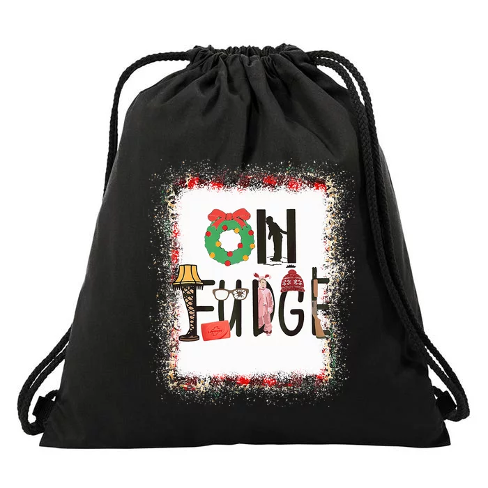 Oh Santa Hat Funny Christmas Story Family Drawstring Bag