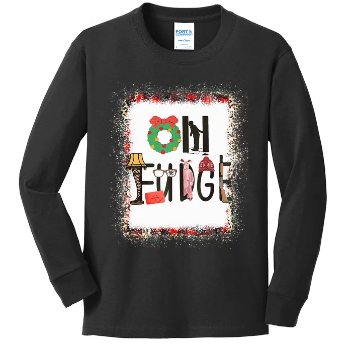 Oh Santa Hat Funny Christmas Story Family Kids Long Sleeve Shirt