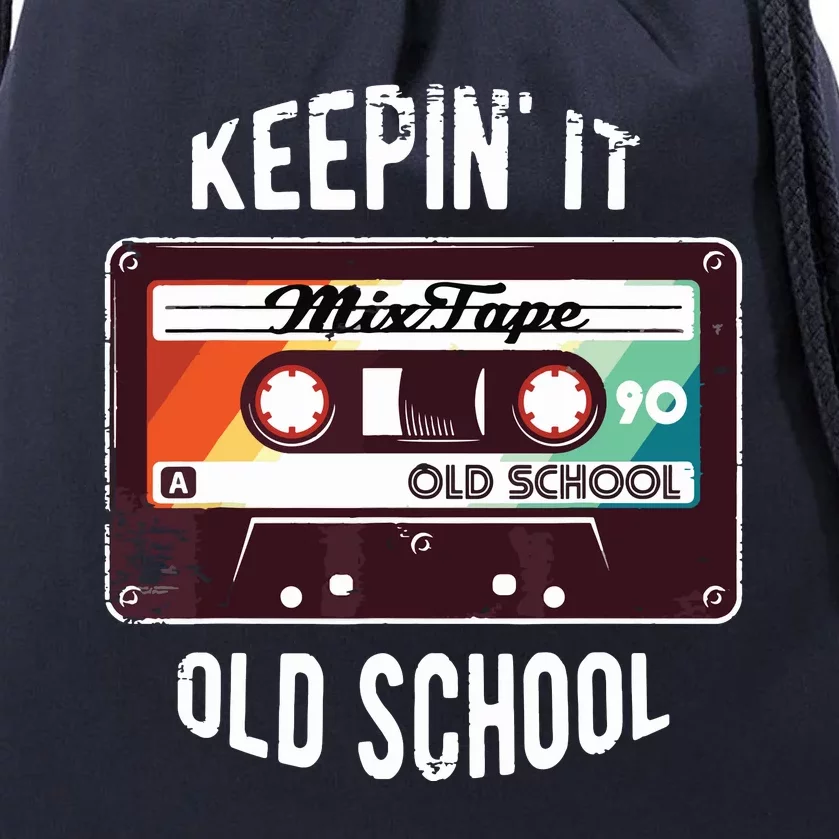 Old School Hip Hop 80s 90s Mixtape Graphic Drawstring Bag