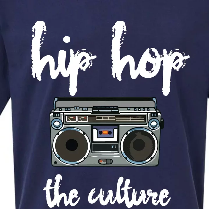 Old School Hip Hop Mix Tape Boombox The Culture Sueded Cloud Jersey T-Shirt