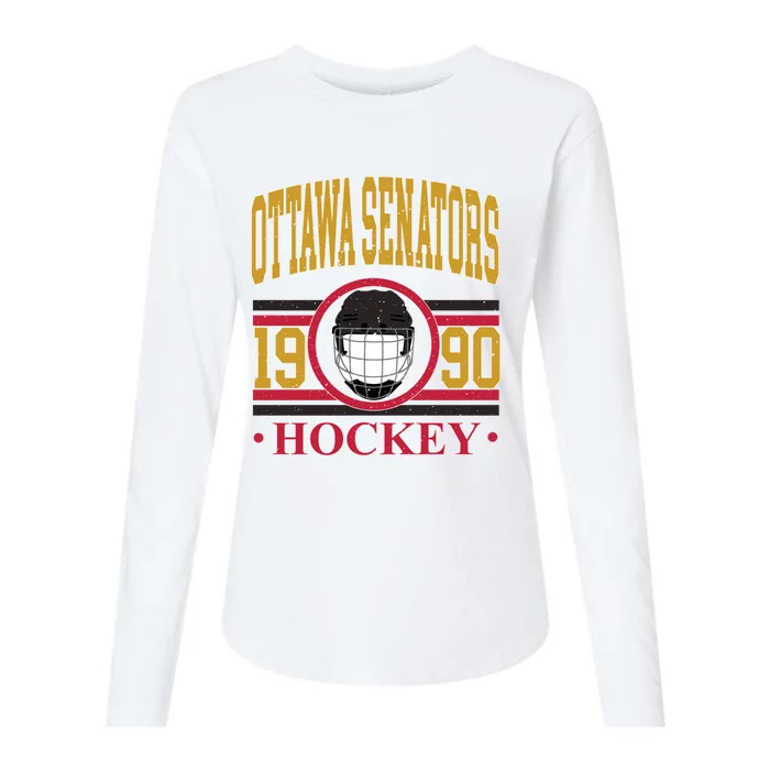 Ottawa Senators Hockey Team Supporter Womens Cotton Relaxed Long Sleeve T-Shirt