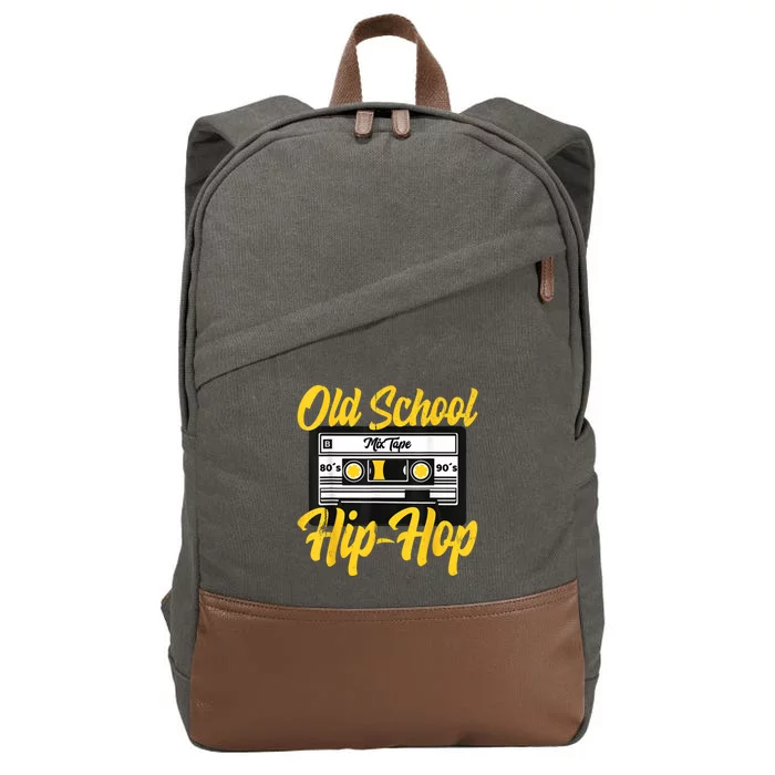 Old School Hip Hop 80s 90s Mixtape Cassette Cotton Canvas Backpack