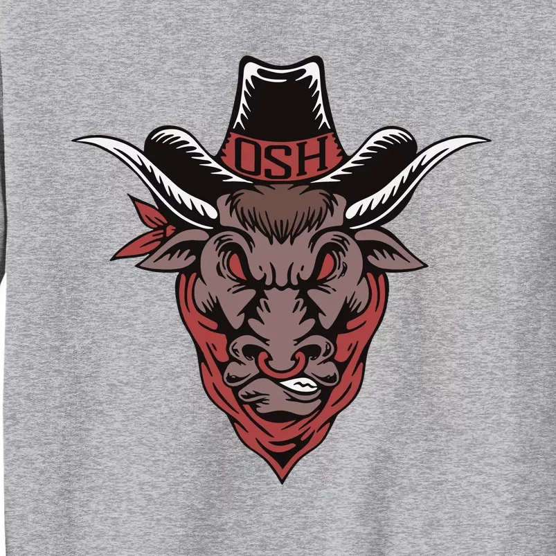 Old School Hats Bull Custom Printed Tall Sweatshirt