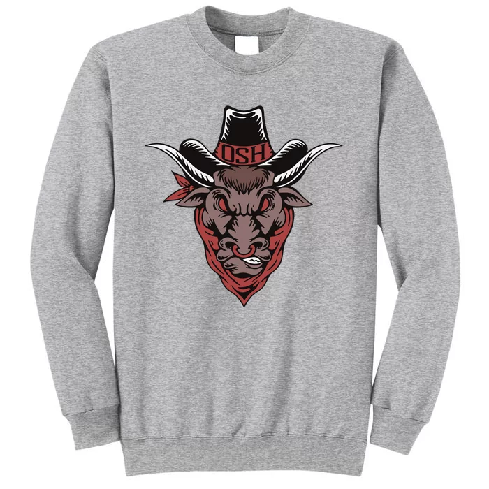 Old School Hats Bull Custom Printed Tall Sweatshirt