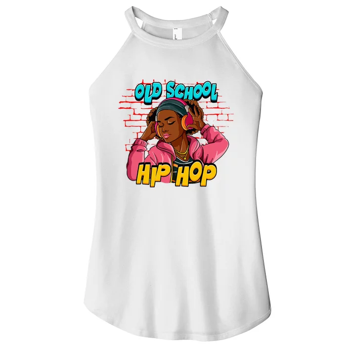 Old School Hip Hop Girl Women’s Perfect Tri Rocker Tank