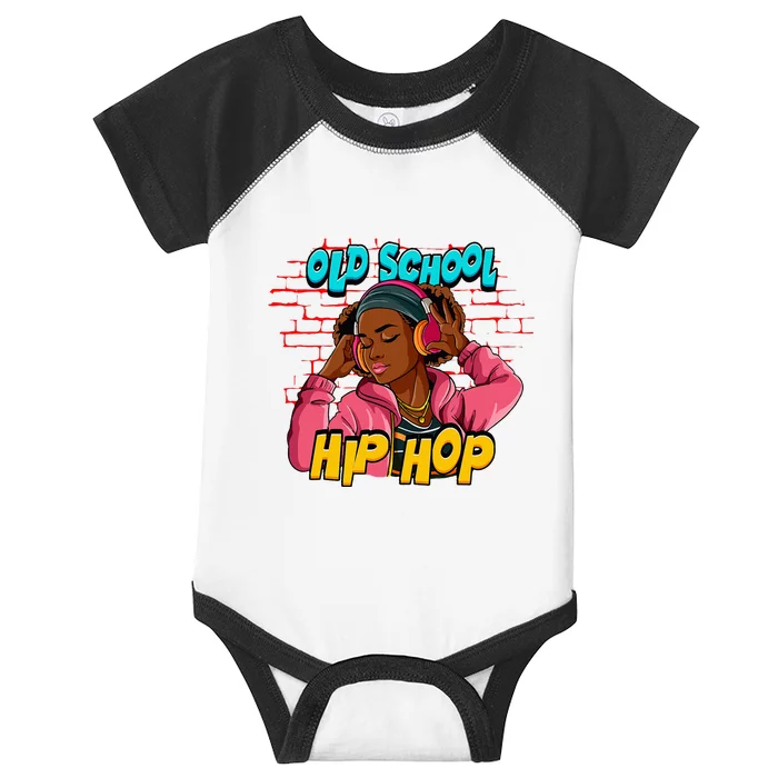 Old School Hip Hop Girl Infant Baby Jersey Bodysuit